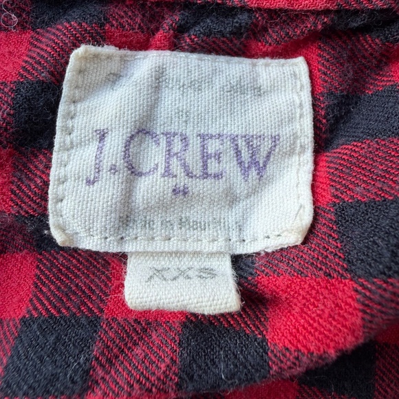 J Crew Factory Red Black Plaid Button Down - Picture 8 of 10